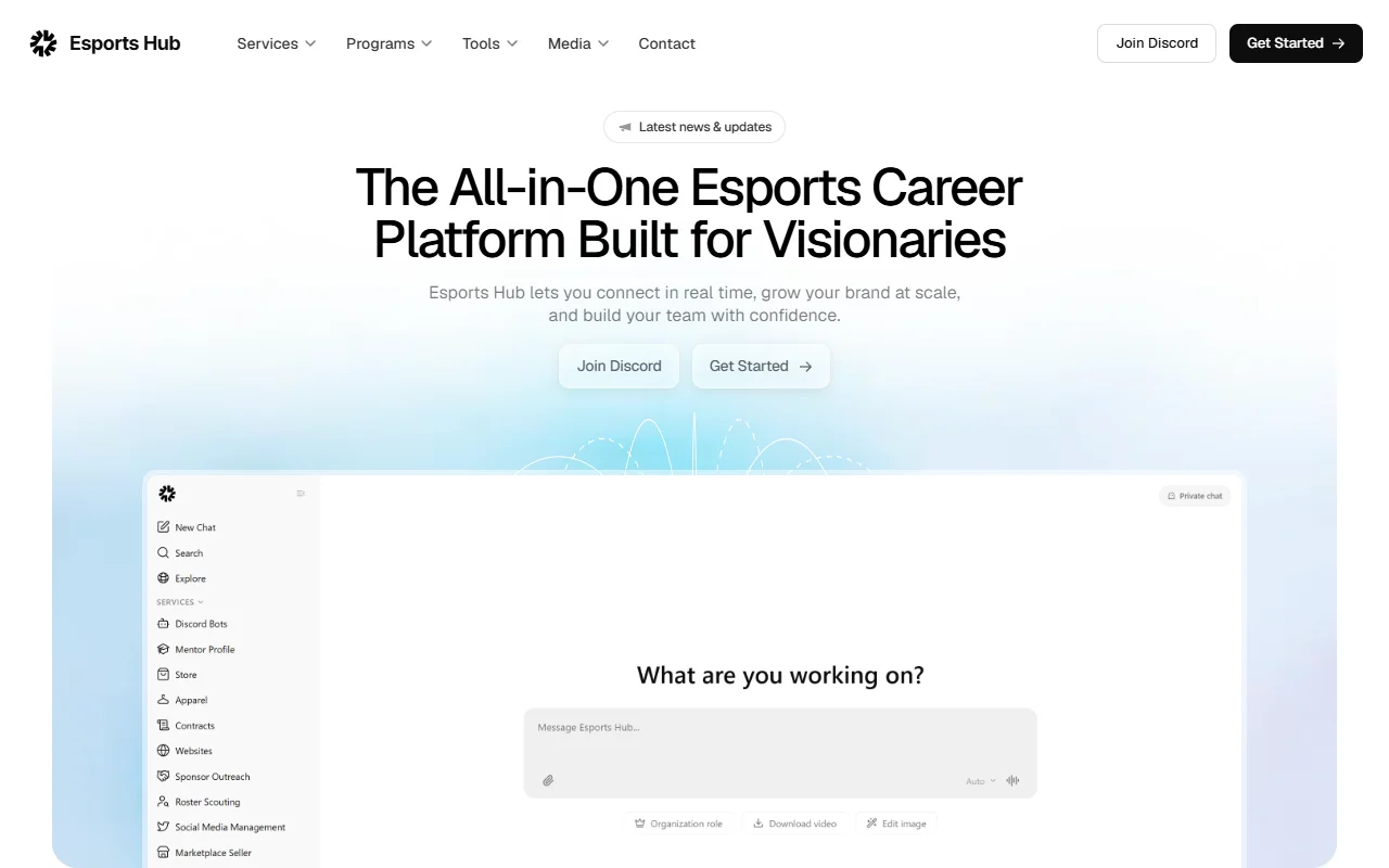 esportshub.io website built by Esports Hub